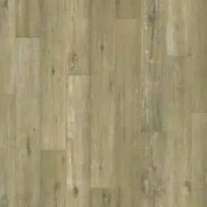 An image of the Decking Heterogeneous Vinyl flooring, a bright brown wooden colour swatch from Belgotex’s Bayport vinyl collection.