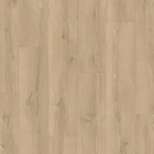 An image of the Soft Oak Light Luxury Vinyl flooring, a beige colour swatch from Belgotex’s Quick Step Impressive Patterns Collection.