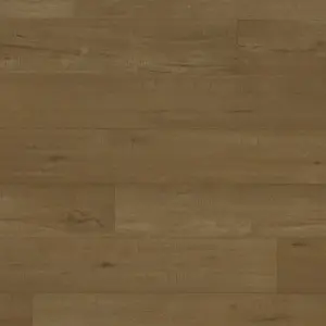 An image of the Texas Oak 162L Heterogeneous Vinyl flooring, a bright brown wooden colour swatch from Belgotex’s Strut vinyl collection.